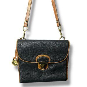 VINTAGE - Dooney & Bourke Equestrian-Style Crossbody BLACK/TAN